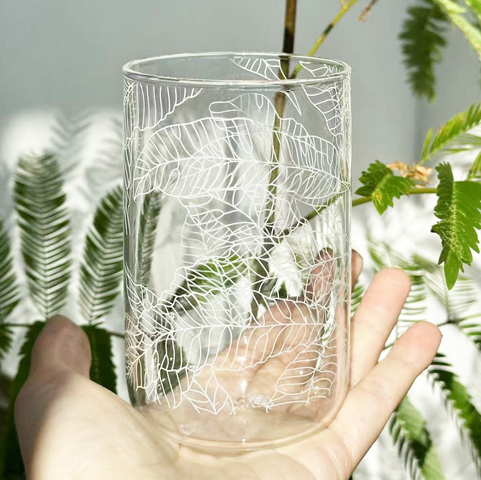 Fern Drink Glass - Tall - Taiwan Original Guanyin Lotus