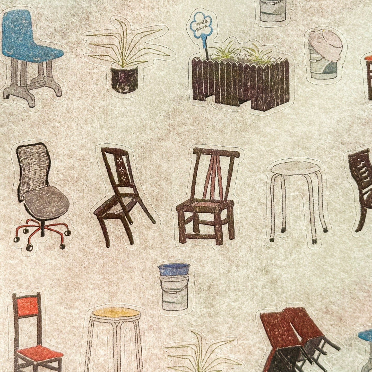 ZuiShao | Chair Adventures Washi Stickers