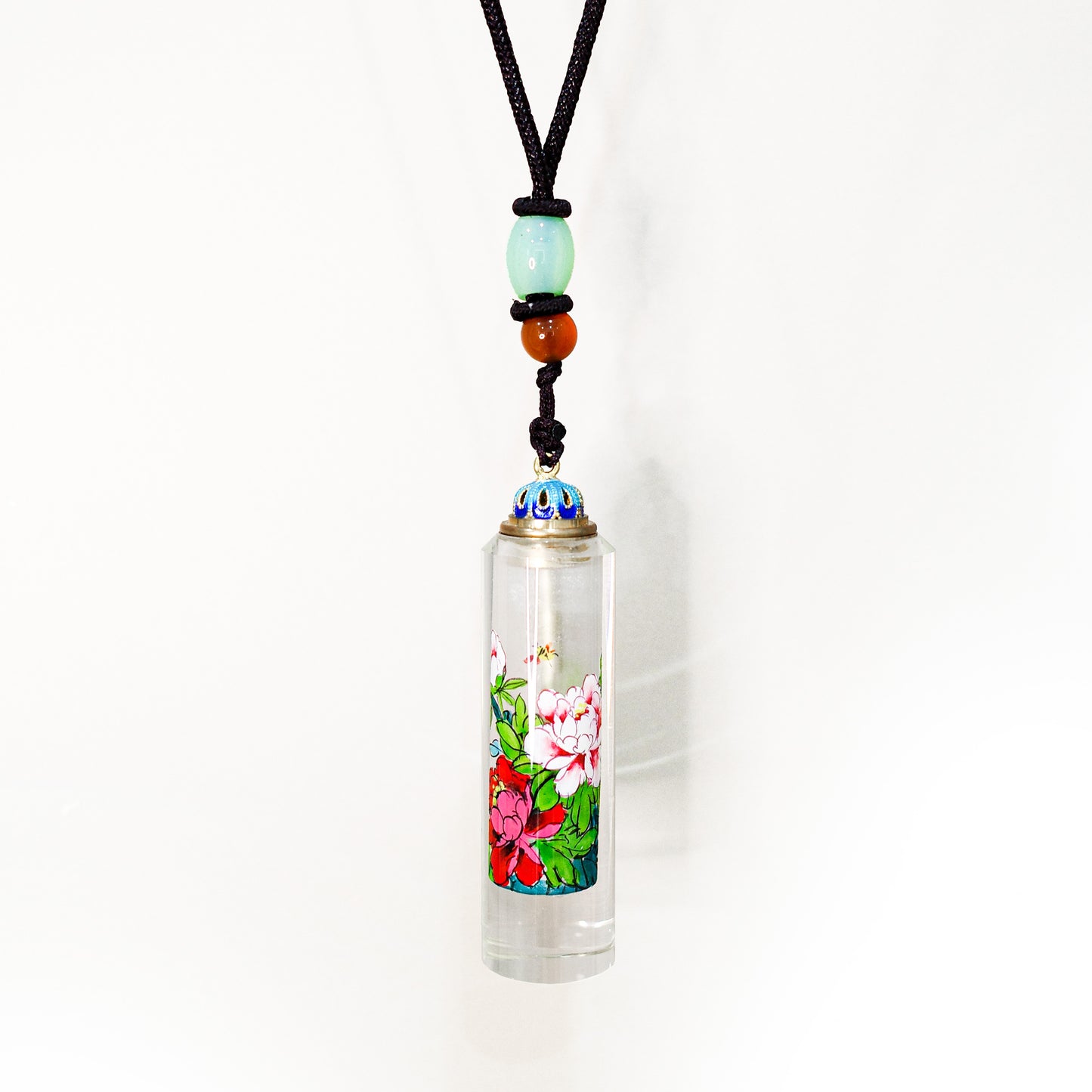 One-of-a-Kind | Mo-Q | Peony Inside-Painted Necklace