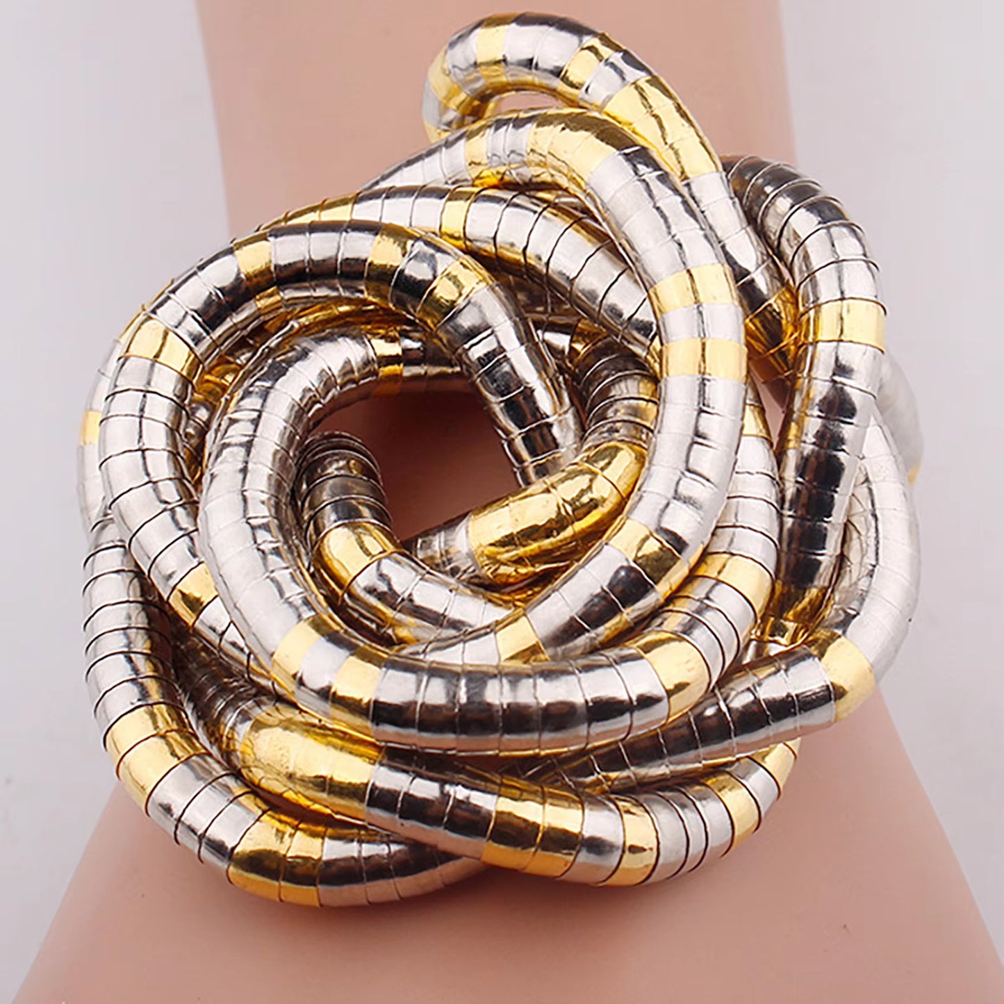 Fashion Snake Chain Bendable Snake Necklace Luster Flexible Adjustable Design Hip Hop Style Street Dance Cosplay Jewelry