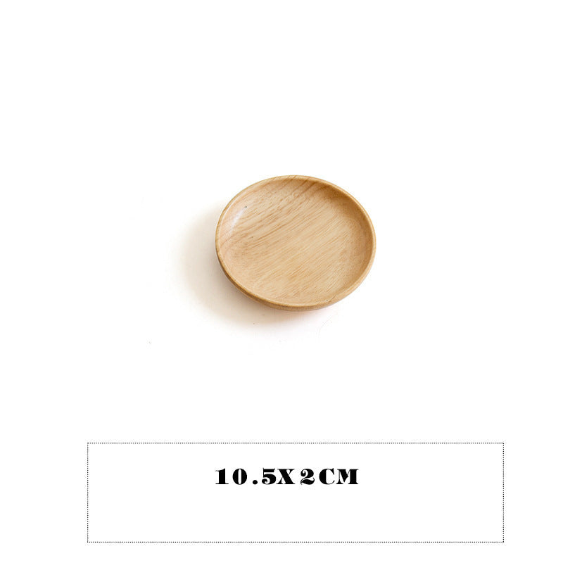 Japanese-style wooden tray household round