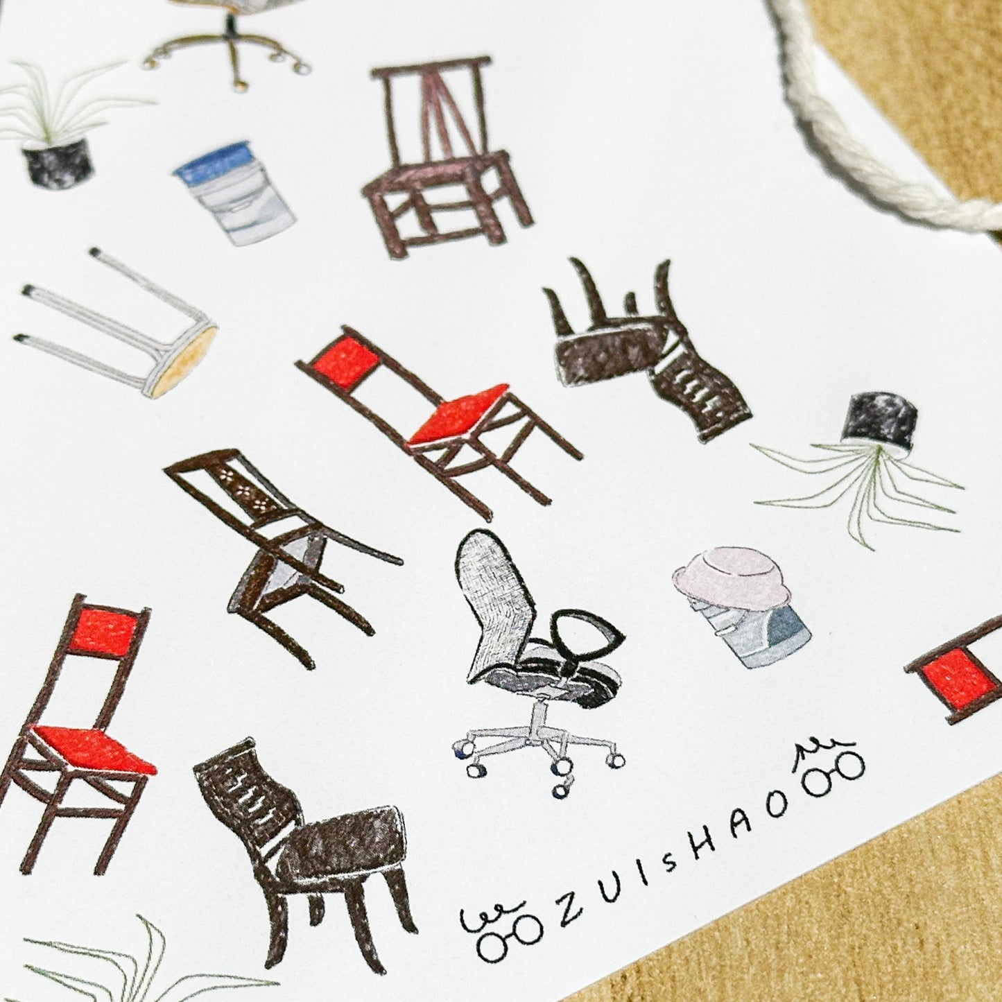 ZuiShao | Chair Adventures Washi Stickers