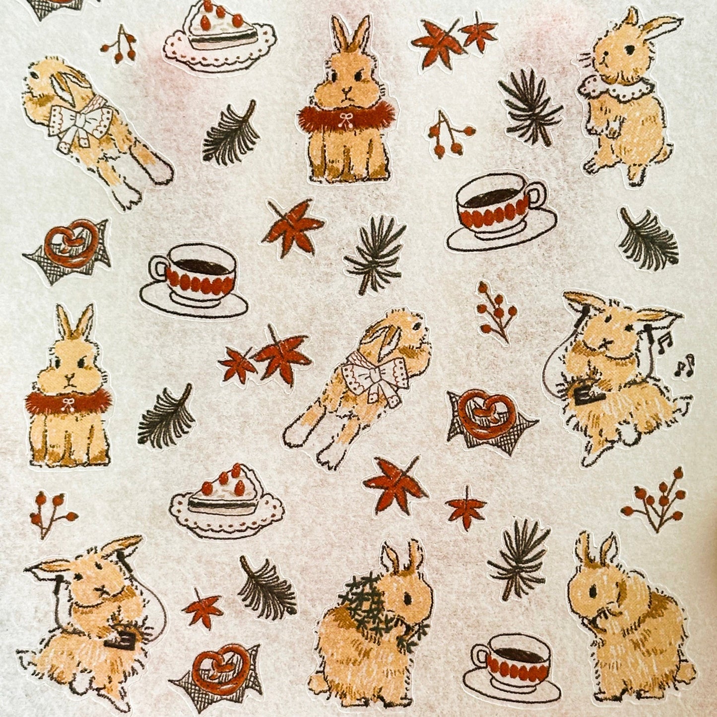 ZuiShao | A6 Rabbit Meadow Washi Stickers