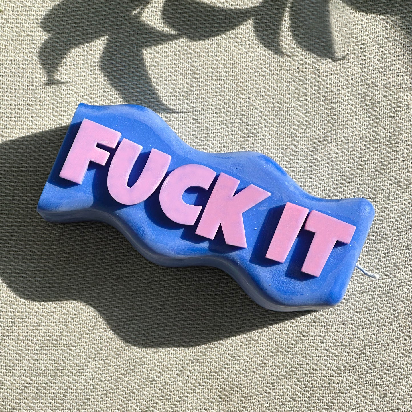 "FUCK IT" CANDLE - NAVY & PINK