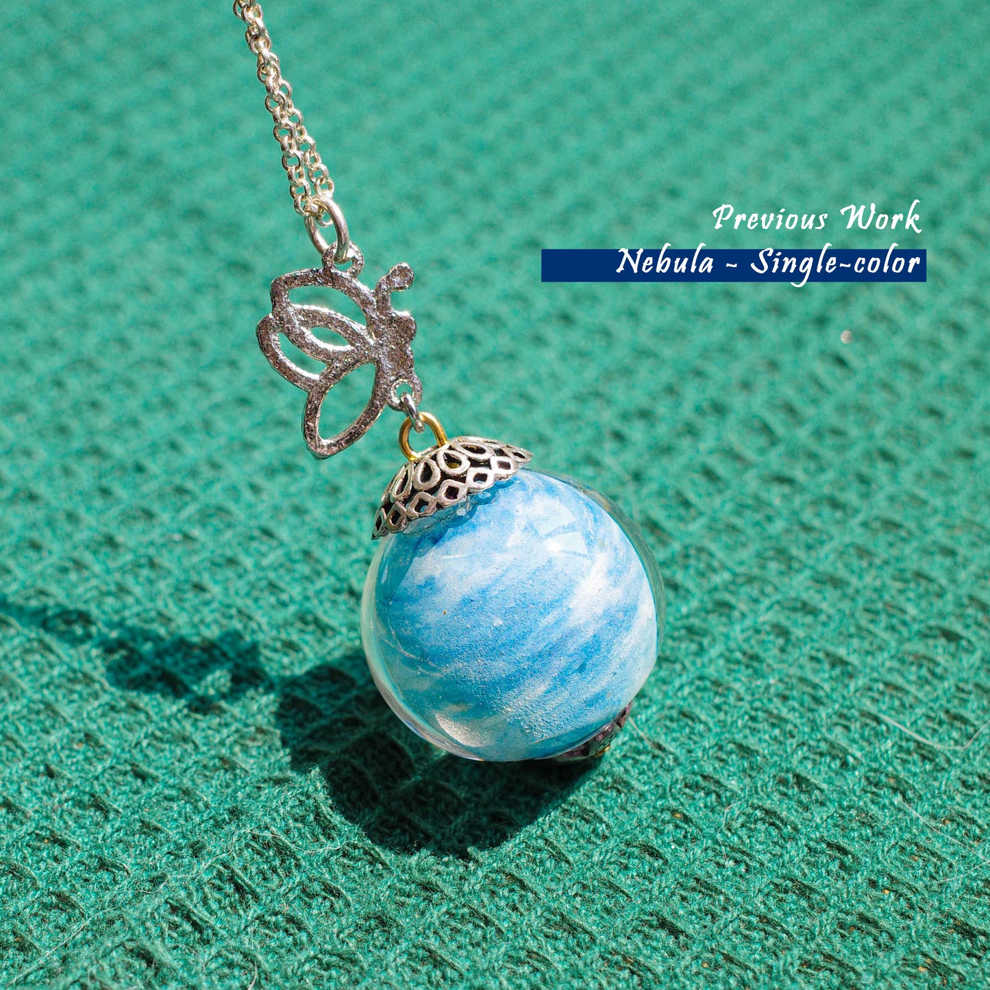 Customization | Mo-Q | Inner Painting Jewelry | Round Pendant with Silver Chain